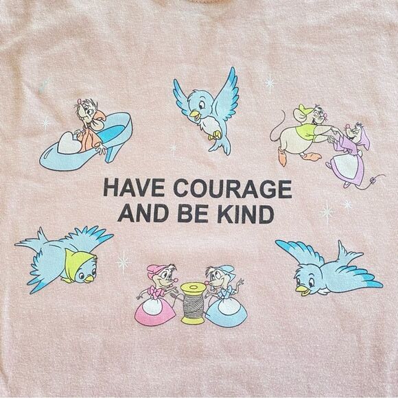 Disney Princess Cinderella Have Courage And Be Kind T Shirt Sz L - Picture 5 of 7